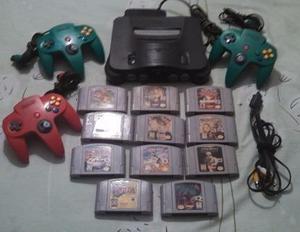 Nintendo 64 Con 3 Controles Y 11 Juegos