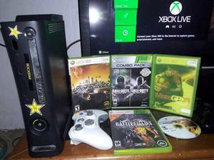 Xbox 360 De 120gb + 6 Juegos + Control