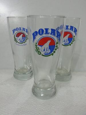 Vasos De Cerveza Polar Set De 3 Vasos De Coleccion