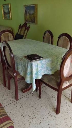 Juego De Comedor 6 Puestos Con 6 Sillas