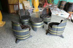 Juego De Muebles De Barril De Barrica De Roble De Calidad