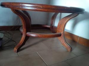 Mesa De Centro Madera Y Vidrio