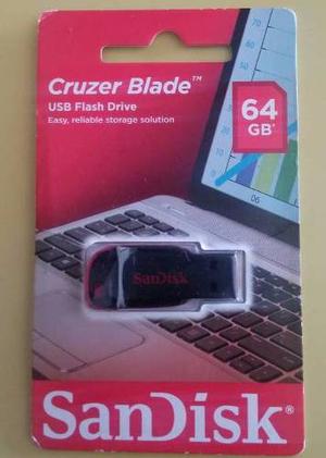 Usb Flash Drive (pendrive De 64 Gb, Nuevo) Sandisk