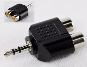 Conector De Audio Sonido 3.5 Macho A Rca Doble