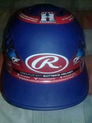 Casco Rawlings Color Azul Mate De Silicona Nuevo (juvenil)