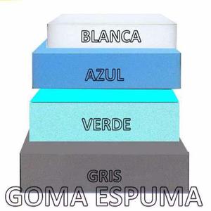 Goma Espuma Lamina 200x100cm Azul Verde 1/2 Pulgada Envío