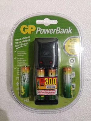 Cargador Gp Power Bank 2aa Y Aaa Incluye 4 Pilas