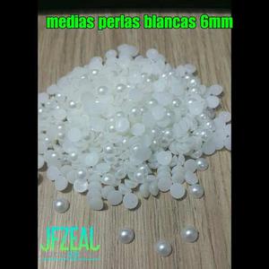 Medias Perlas Blancas 6mm
