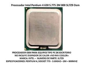 Procesador Intel Pentium  S.m 800 Sl7z9 Oem