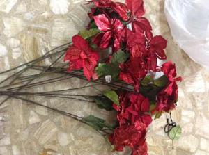 Combo De 6 Flores Rojas De Navidad