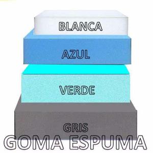 Goma Espuma Lamina 200x100cm Azul Verde 1 Pulgada Envíos