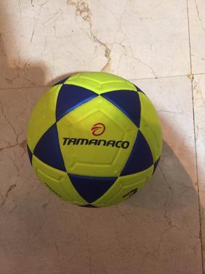 Balon De Futbolito Tamanaco N 3 Amarillo Con Azul Bajo Bote