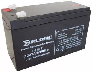 Bateria 12v 7 Ah Explorer Power Ups Alarmas Cerco Tienda