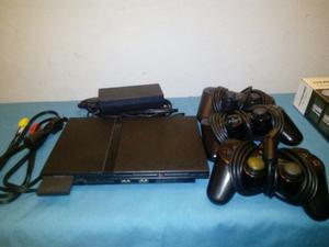 Playstation 2 Con 3 Controles Y 10 Juegos