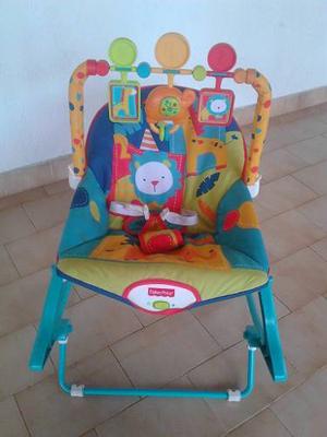 Sillita Portatil De Bebe: Comer+jugar+mecedora Fisher Price