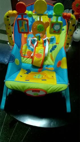 Sillita Portatil De Bebe: Comer+jugar+mecedora Fisher Price