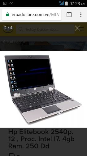 Lapto Hp Intel I7. 4gb Ram. 250 Dd Somos Tienda