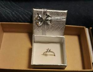 Anillo De Compromiso Plata Con Circon