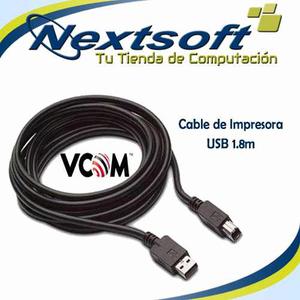 Cable Usb Para Impresoras 1.8 Metros Vcom Nextsoft