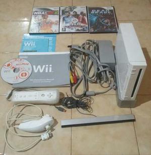Nintendo Wii Blanco Chipeado Con Juegos En Excelentr Estado
