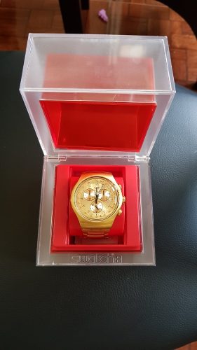 Reloj Original Swatch Dorado Ultima Edicion  Como Nuevo