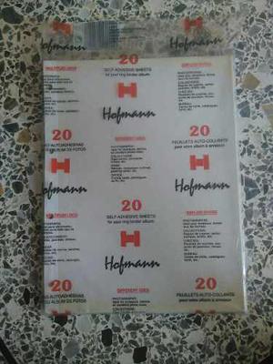 20 Hojas Autoadhesivas Marca Hofmann Para Album Fotografico