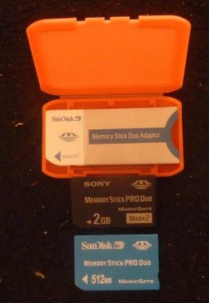 Memoria Sony 2gb Original Y 512mb. + Adaptador