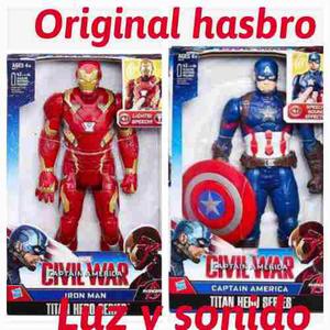 Avengers Airon Man Y Capitan America Con Luz Y Sonido