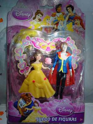 Princesas De Disney Con Su Príncipe 2 Figuras Nuevas