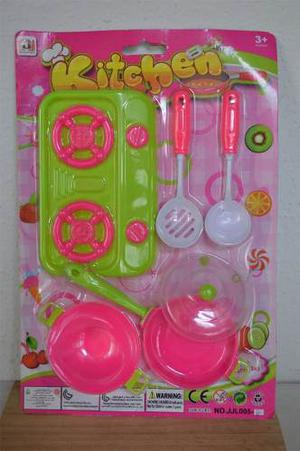 Set Cocina Hornillas Ollas Utensilios De Cocina Juguete