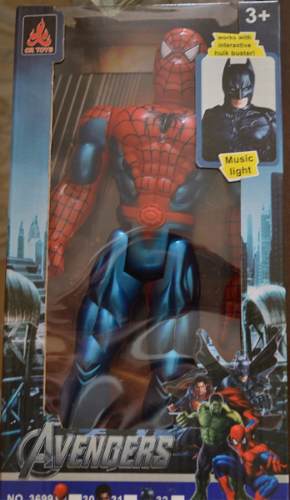 Spiderman Gigante Sonidos Luces 30cm Juguete Muñeco
