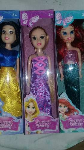 Barbie Princesa De Disney (Ariel, Blanca Nieve Y Rapunzel)