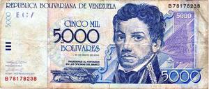 Billete De  Bs Mayo  Letra B