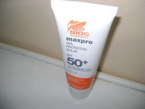 Gel Protector Solar Bios Maxpro 50 Spf Aloe Vera Uso Diario