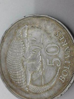 Moneda Cachicamo Ley 925 Conmemorativa Fauna Venezolana