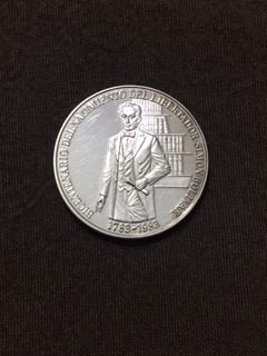 Moneda De Plata Bicentenario Del Nacimiento Del Libertador