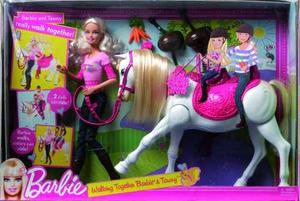 Muñeca Nueva Barbie Original Con Caballo Camina De Verdad!!