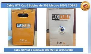 Bobina De Cable Utp Cat 6e Internet Red Cctv