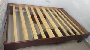 Colchon Marca Novaflex Con Box De Madera Matrimonial