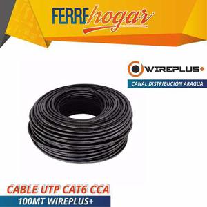 Cable Utp Cat6 Cca 100mt Wireplus+