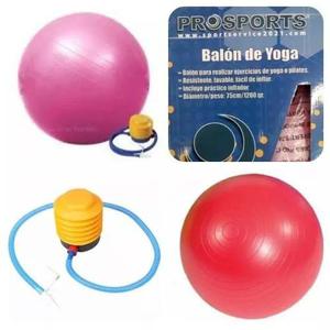 Balon D Yoga/fitness.75 Cm,  Gr. Con Su Inflador. Nuevo!