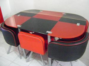 Juego Moderno De Comedor Seis Puestos