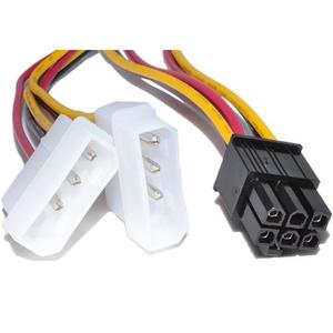 Cable Adaptador Molex A Pci-e De 6 Pin Fuentes De Poder Gpu