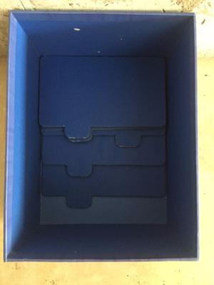 Caja Azul Para Guardar Fotos