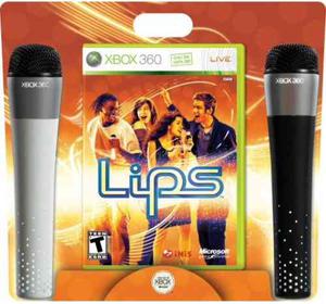 Juego Xbox 360 Karaoke Lips Con 2 Micrófonos Inalámbricos