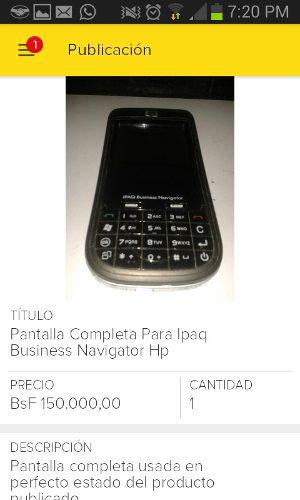 Pantalla Ipaq Busines Navigator Hp Usada