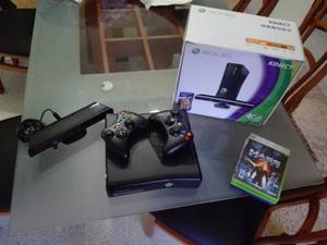 Xbox 360 Slim 4 Gb Ram 2 Controles + Pack De Juegos + Kinect