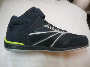 Zapatos Deportivos Rs21 Tipo Botin Gris Con Verde Talla 35