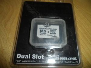 Adaptador 2x16 Microsd Memory Stick Pro Duo Sony Psp Camaras