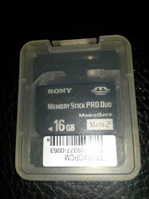 Memoria Sony De 16 Gb Pro Duo Para Camaras Digitales!